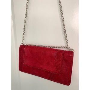 Red White House Black Market Satchel/clutch